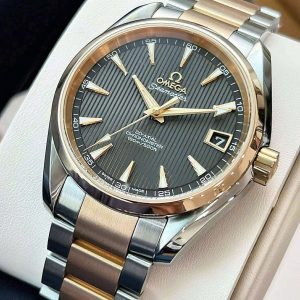 OMEGA Seamaster Aqua Terra 8500 Index, Demi Vàng hồng 18k (Niềng vàng hồng 18k đúc, Dây demi bọc vàng dầy 200 MRC), Size 41.5mm, Like new fullbox