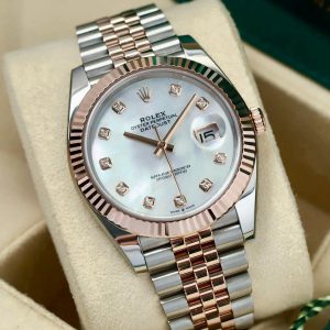 Rolex Datejust 126331 MOP Diamonds, Mark 2, Demi Vàng hồng đúc 18k, Size 41mm, Like new fullbox