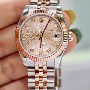 Rolex Datejust 178271 Vi Tính Hồng Diamonds Nữ, Demi Vàng hồng đúc 18k, Size 31mm, Lướt fullset 2017