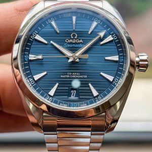 Cặp OMEGA Aqua Terra 8900 Xanh Blue + Đen, Ref: 220.10.41.21.03/01.001, Size 41mm, Like new fullbox date cao