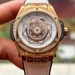Hublot Sangbleu Limited Edite No44/100 PCS, Ref: 465.OS.2028.VR.1204.MXM19, Vàng đúc 18k nguyên khối, Size 39mm, Like new fullbox