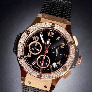 Hublot Big Bang Dimaonds King Gold 18k, Ref: 341.PX.130.RX.114, Vàng hồng đúc 18k nguyên khối, Size 41mm, Niềng Kim Cương Zin hãng, Size 41mm, Lướt đẹp fullset date khá cao 2022