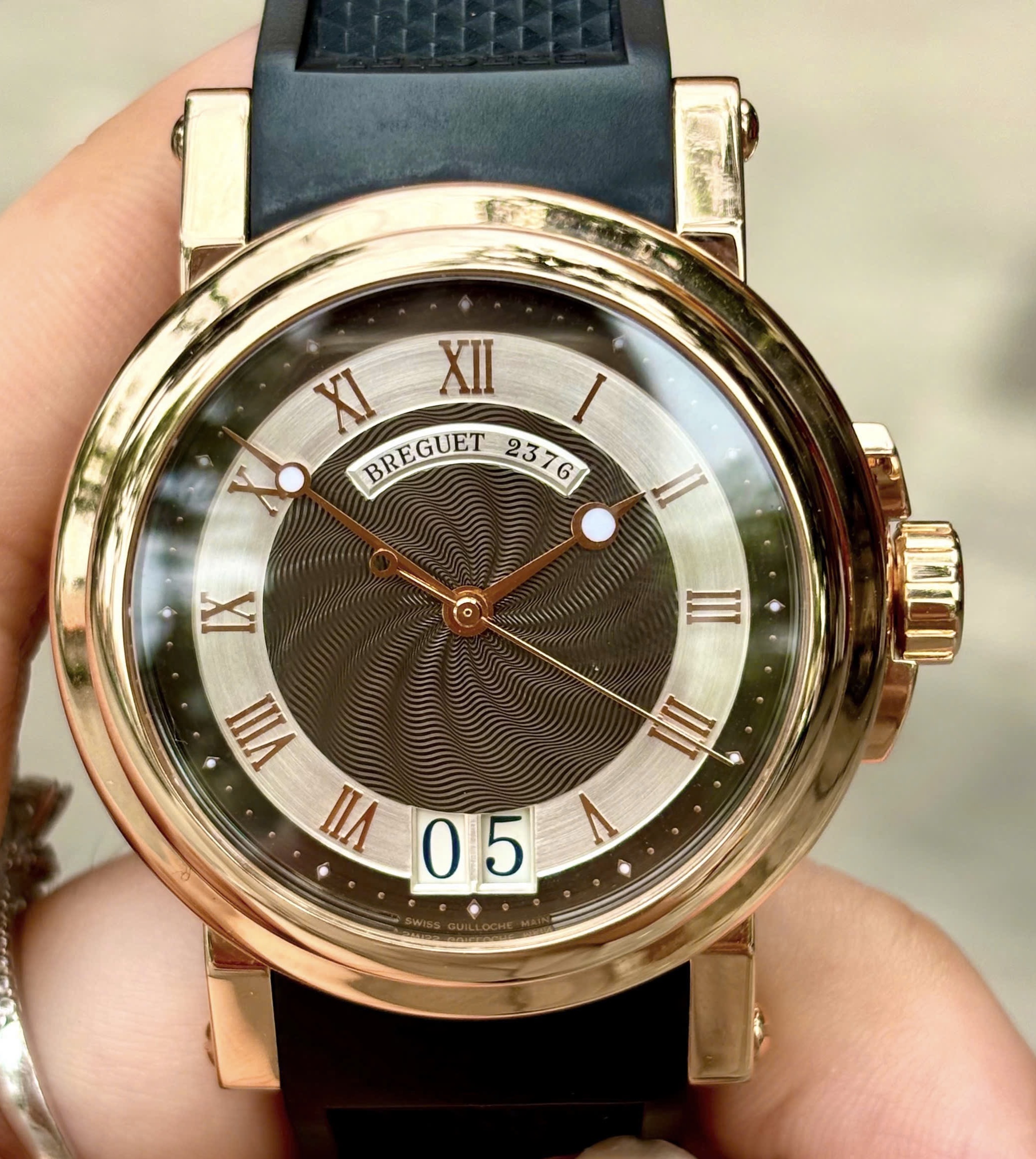 Breguet Marine Big Date Ref: 5817BR/Z2/5V8, Vàng hồng đúc 18k nguyên khối, Size 39mm, Like new fullbox certificate