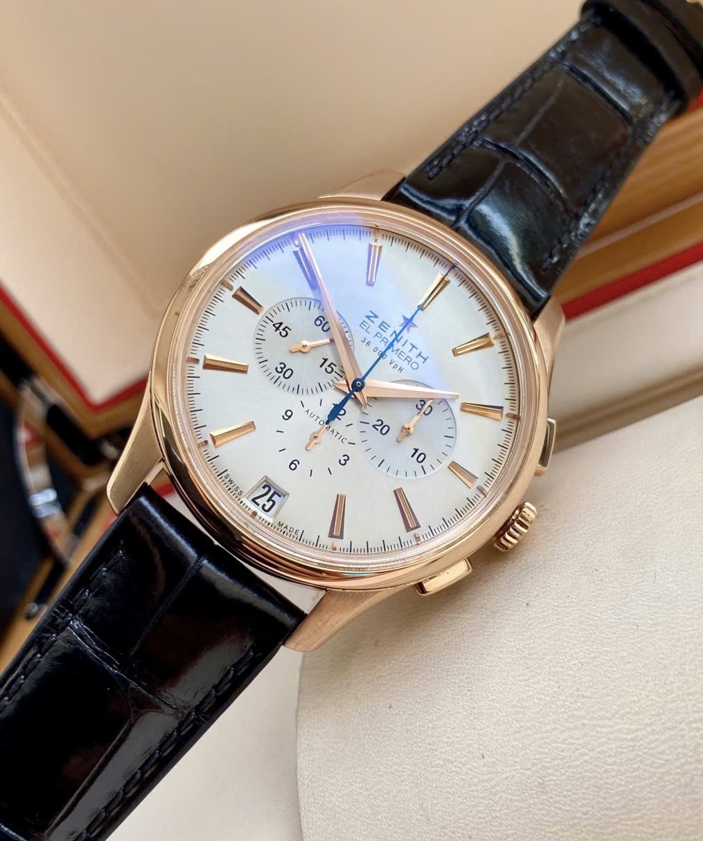 Zenith El Primero Captain Ref: 18.2110.400/01.C498, Vàng hồng đúc 18k nguyên khối, Size 42mm, Like new fullbox