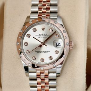 Rolex Datejust Nữ 278341Rbr Silver Diamonds, Demi Vàng hồng đúc 18k, Size 31mm, Like new fullbox