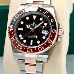 Rolex Rootbeer 126711 GMT Black, Demi Vàng hồng đúc 18k, Size 40mm, Like new fullbox date 2020