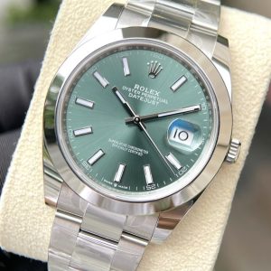 Rolex Datejust 126300 Mint Green Index Oyster, Size 41mm, Mark 2, New fullbox