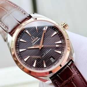 OMEGA Aqua Terra 8900 Index Black, Demi Vàng hồng đúc 18k, Size 41mm, Like new fullbox date cao