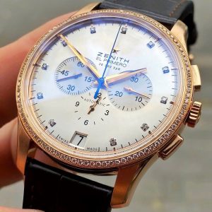 Zenith Captain El Primero Chronograph Diamonds 22.2110.400/02.C498, Vàng hồng đúc 18k nguyên khối, Size 42mm, Like new fullbox date cao