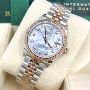 Rolex Datejust 278271 Nữ_MOP (khảm trai) trắng Diamonds,  Demi Vàng hồng 18k, Size 31mm