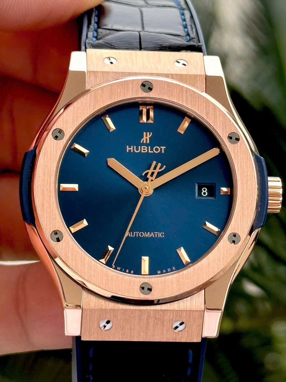 Hublot Classic Fusion Blue King Gold 18k, Ref: 542.OX.7180.LR, Vàng hồng đúc 18k nguyên khối, Size 42mm, Like new fullbox