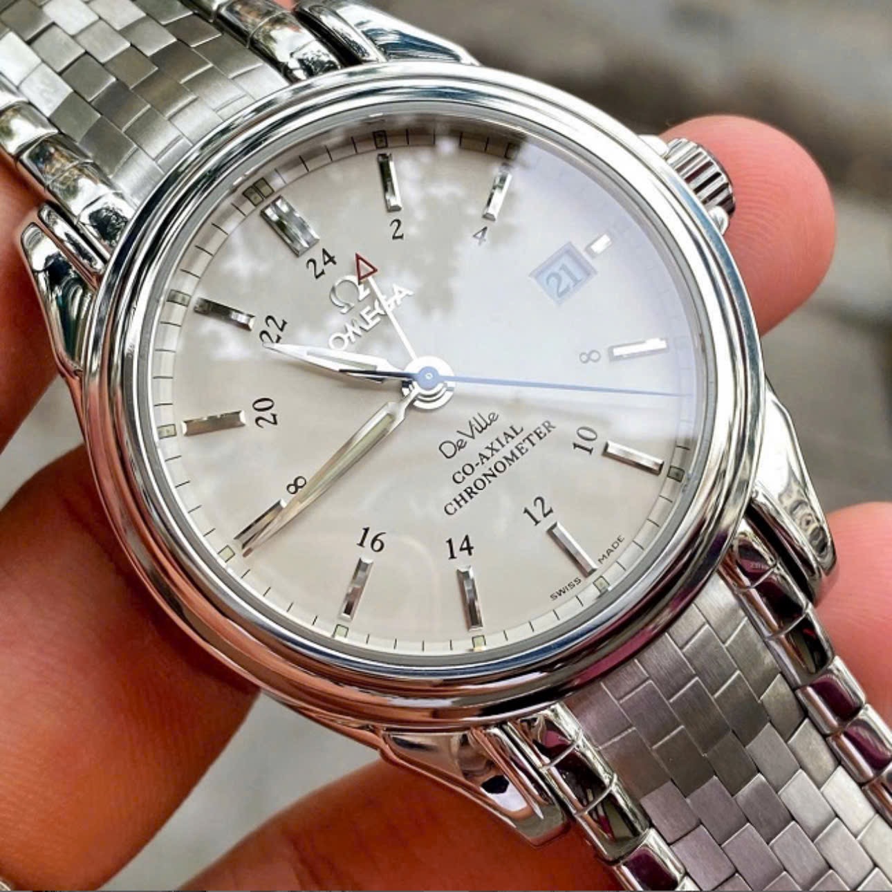 OMEGA Deville Co Axial GMT Vảy rồng 4533.31.00, Size 39mm, Lướt đẹp fullbox