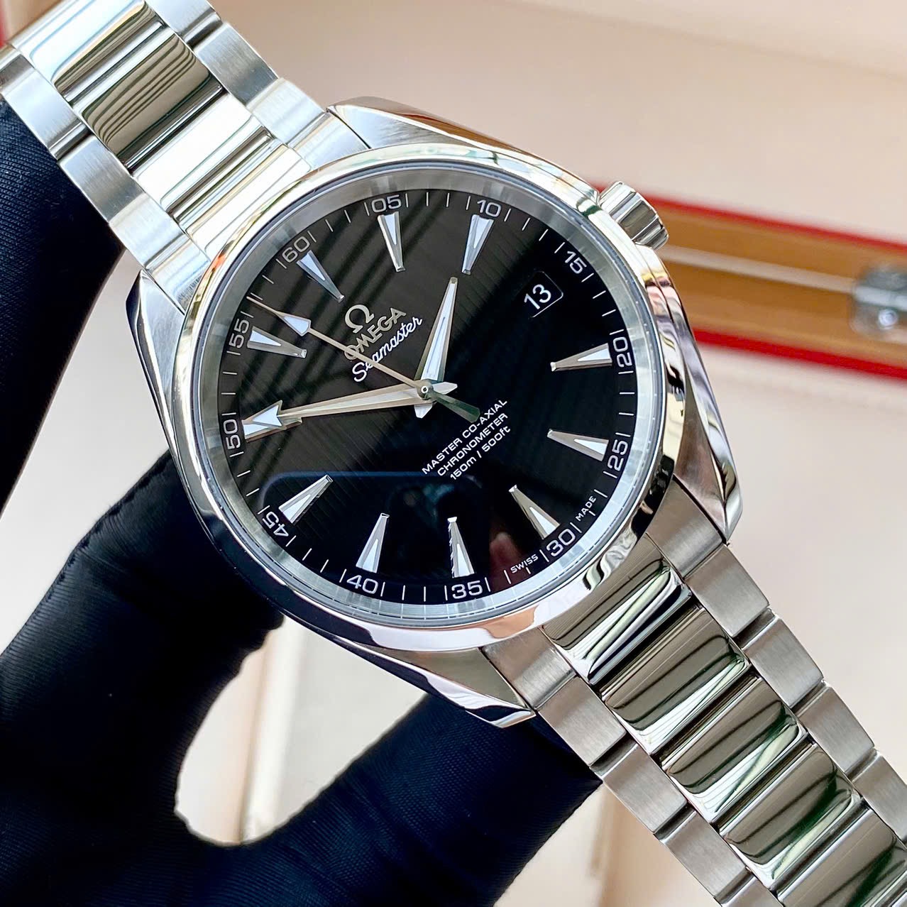 OMEGA Aqua Terra Master 8500 Si14 Black, Ref: 231.10.42.21.01.003, Size 41.5mm, Like new fullbox