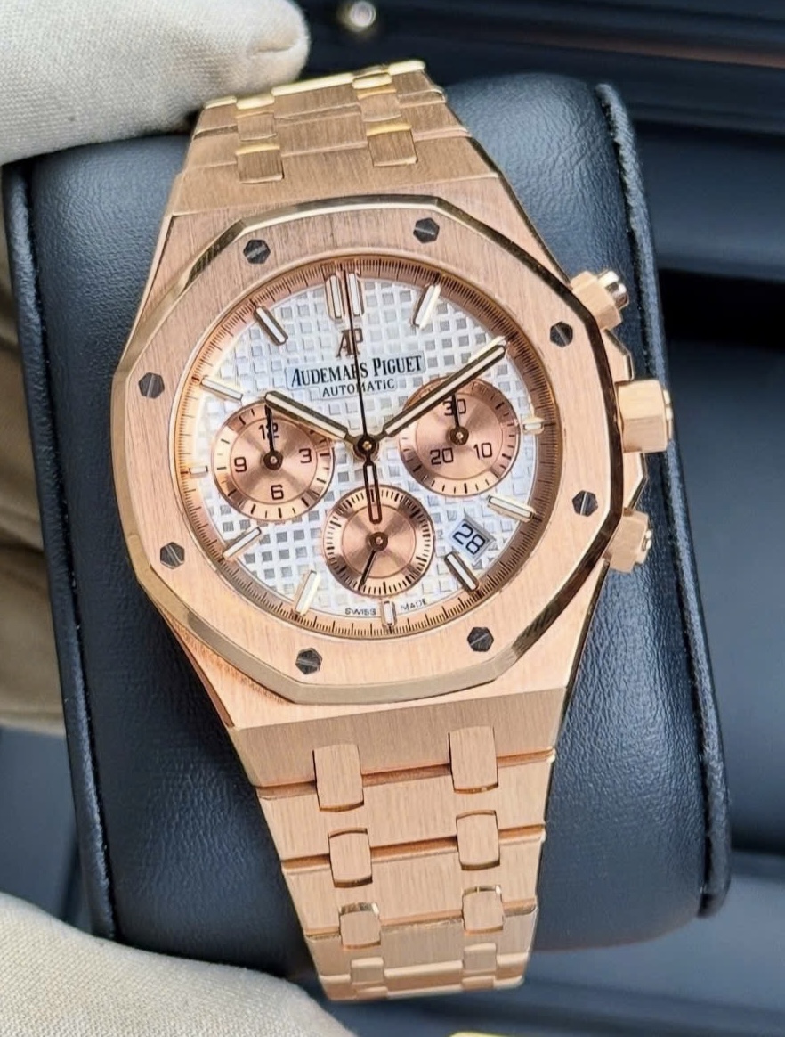 Audemars Piguet Royal Oak 263150R ZZ.12560R.01, Vàng hồng đúc 18k nguyên khối, Size 38mm, Like new fullbox date 2020