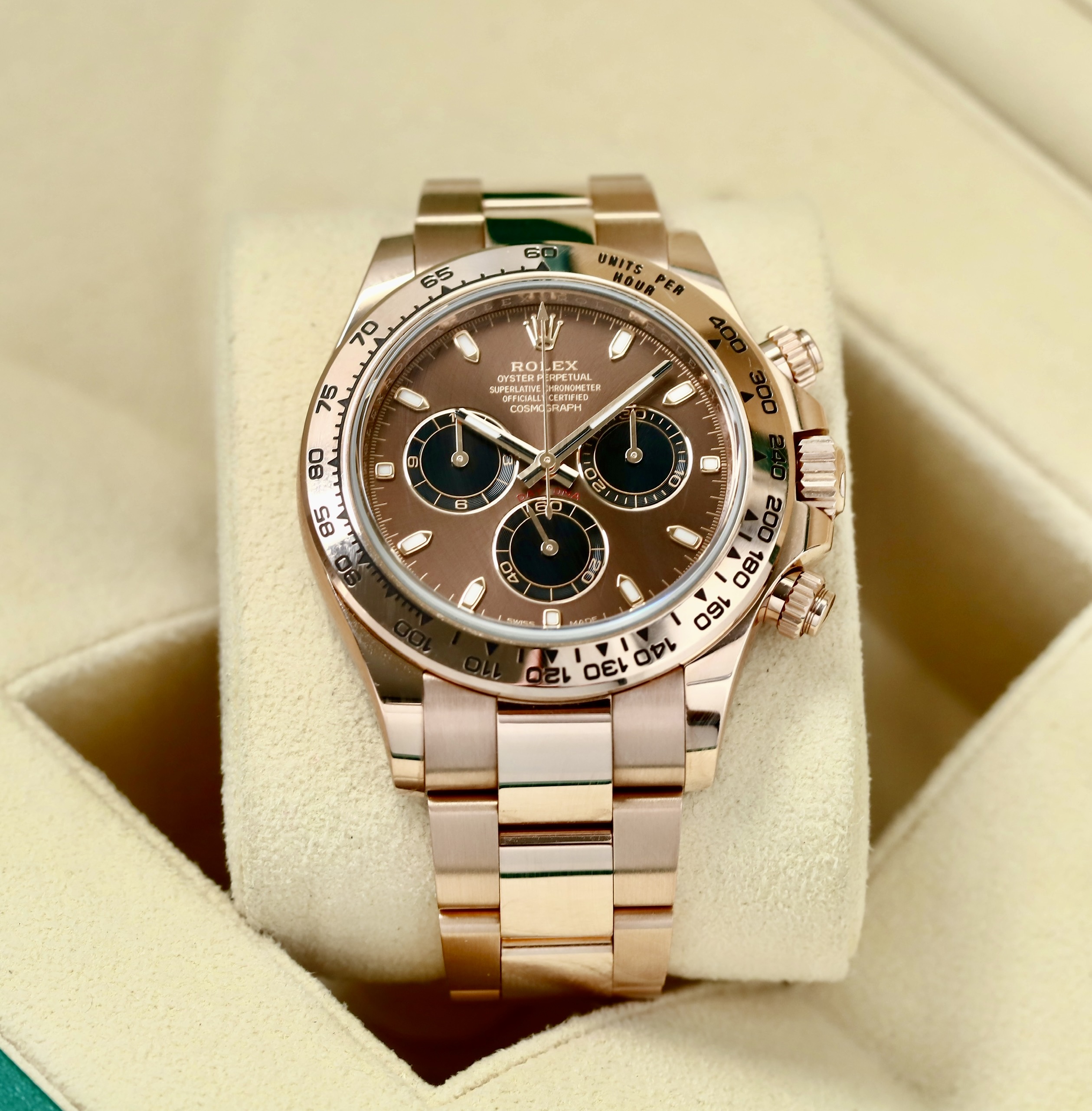Ro.lex Daytona 116505 Chocolate, Vàng hồng đúc 18k nguyên khối, Size 40mm, Like new fullbox 2021