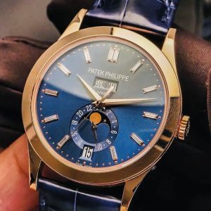 Patek Philippe 5396R Complicatipns Annual  Calendar Moonphase Blue Dial, Vàng đúc 18k nguyên khối, Size 39mm, Like new fullbox date khá 2021