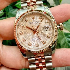 Rolex Datejust 116231 Vi Tính Hồng Diamonds, Demi vàng hồng đúc 18k, Size 36mm, Lướt đẹp fullbox date cao 2018