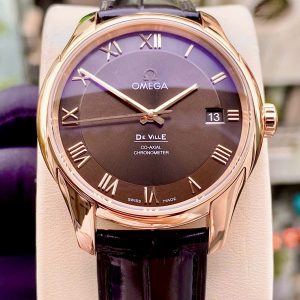 OMEGA Deville Hour Vision Calibre 8501 Chocolate Roman, Ref: 431.53.41.21.13.001,  Vàng hồng đúc 18k, Size 41mm, Like new fullbox