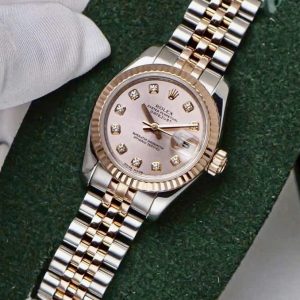 Rolex DateJust Lady 179171 Sundust Diamonds, Demi Vàng hồng đúc 18k, Size 26mm, Like new fullbox date 2014