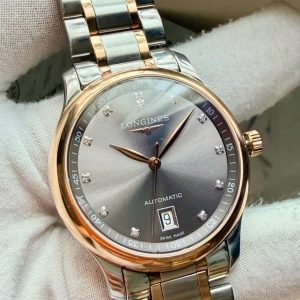 Longines Master Collection Rhodium Diamonds, Demi Vàng hồng 18k, Máy L888 mới nhất, Size 38.5mm, Like new fullbox date cao 2025