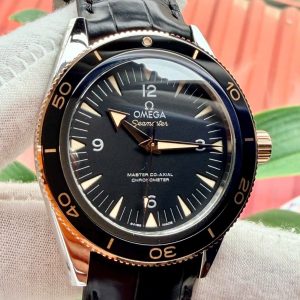 OMEGA Seamaster Diver 300M Master 8400 Si14 Black Ceramic, Sedna Rose Gold 18k, Ref: 233.20.41.21.01.001, Demi Vàng hồng đúc 18k, Size 41mm, Khoá thông minh trượt nới dây đời mới nhất 2026 của OMEGA, New 100% date 4/2026