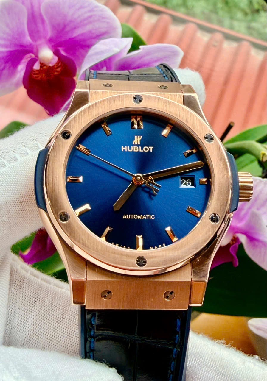 Hublot Classic Fusion Blue King Gold 18k, Ref: 542.OX.7180.LR, Vàng hồng đúc 18k nguyên khối, Size 42mm, Lướt đẹp Only Watch