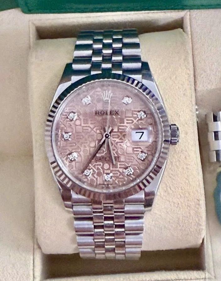 Rolex Datejust 126234 Vi Tính Cá Hồi Diamonds, Size 36mm, Like new fullbox