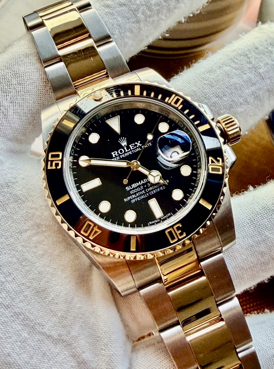 Ro.lex Submariner Date Black 116613_ Demi Vàng đúc 18k, Size 40mm, Like new fullbox