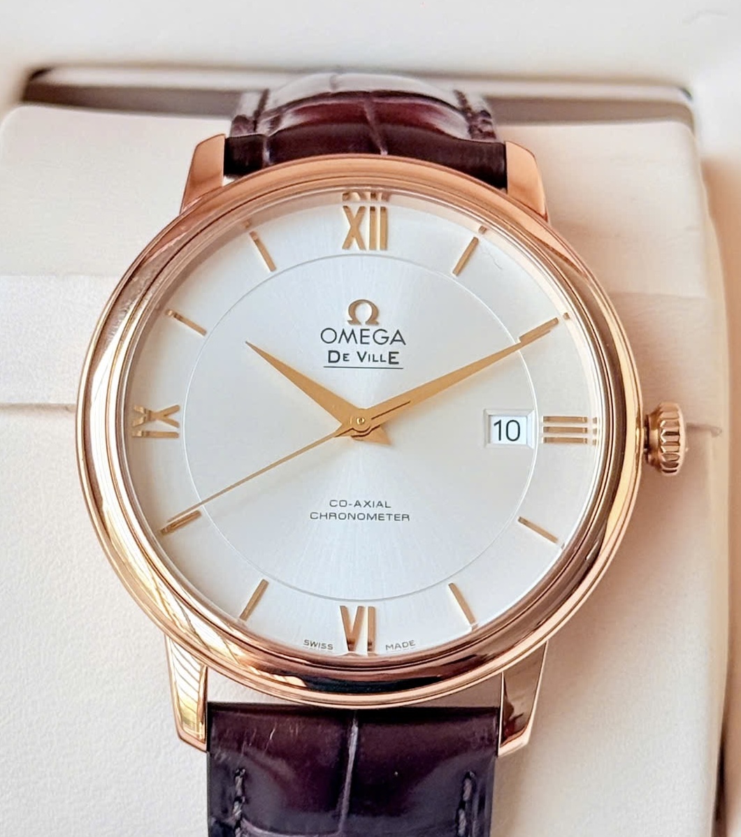 OME.GA De Ville Prestige Co‑Axial 2500, Ref: 424.53.40.20.02.001, Vàng hồng đúc 18k nguyên khối, Size 40mm, Like new fullbox