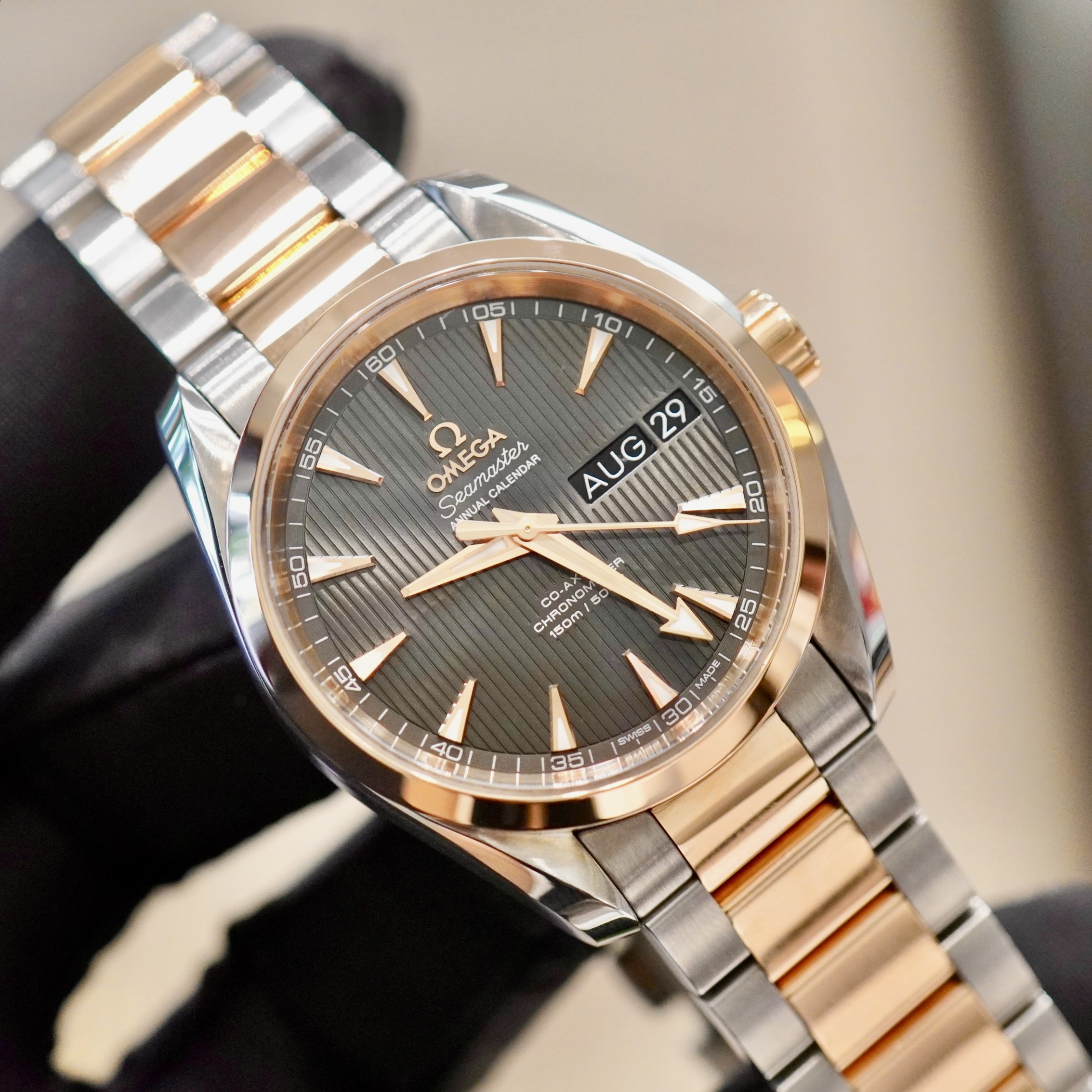 OMEGA Seamaster Aqua Terra 8601 Annual Calender, Ref: 231.20.39.22.06.001, Demi Vàng hồng đúc 18k, Size 39mm, Brand New fullset