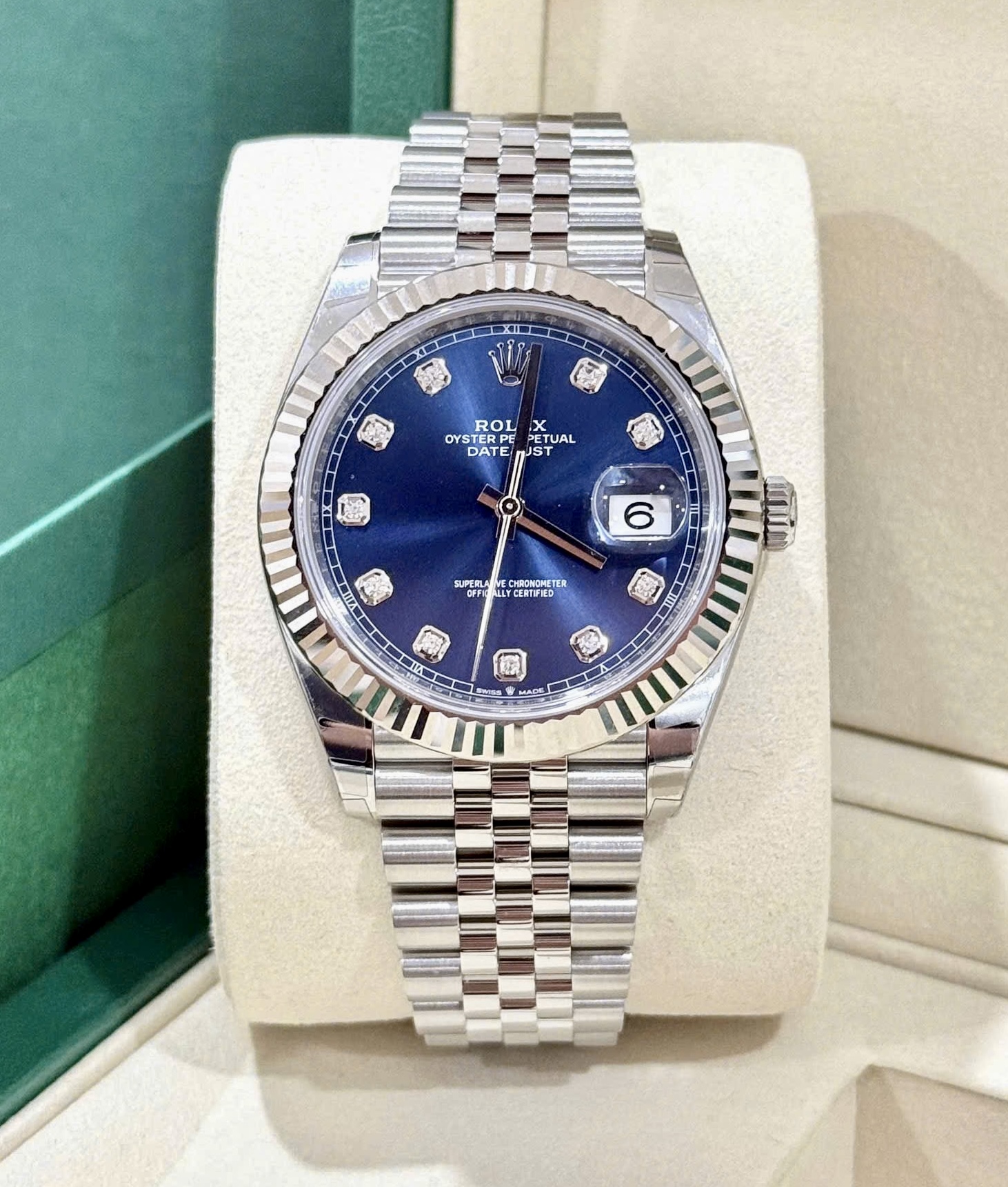 Rolex Datejust 126334 Xanh Blue Diamonds, Mark 2, Like new fullbox 2019