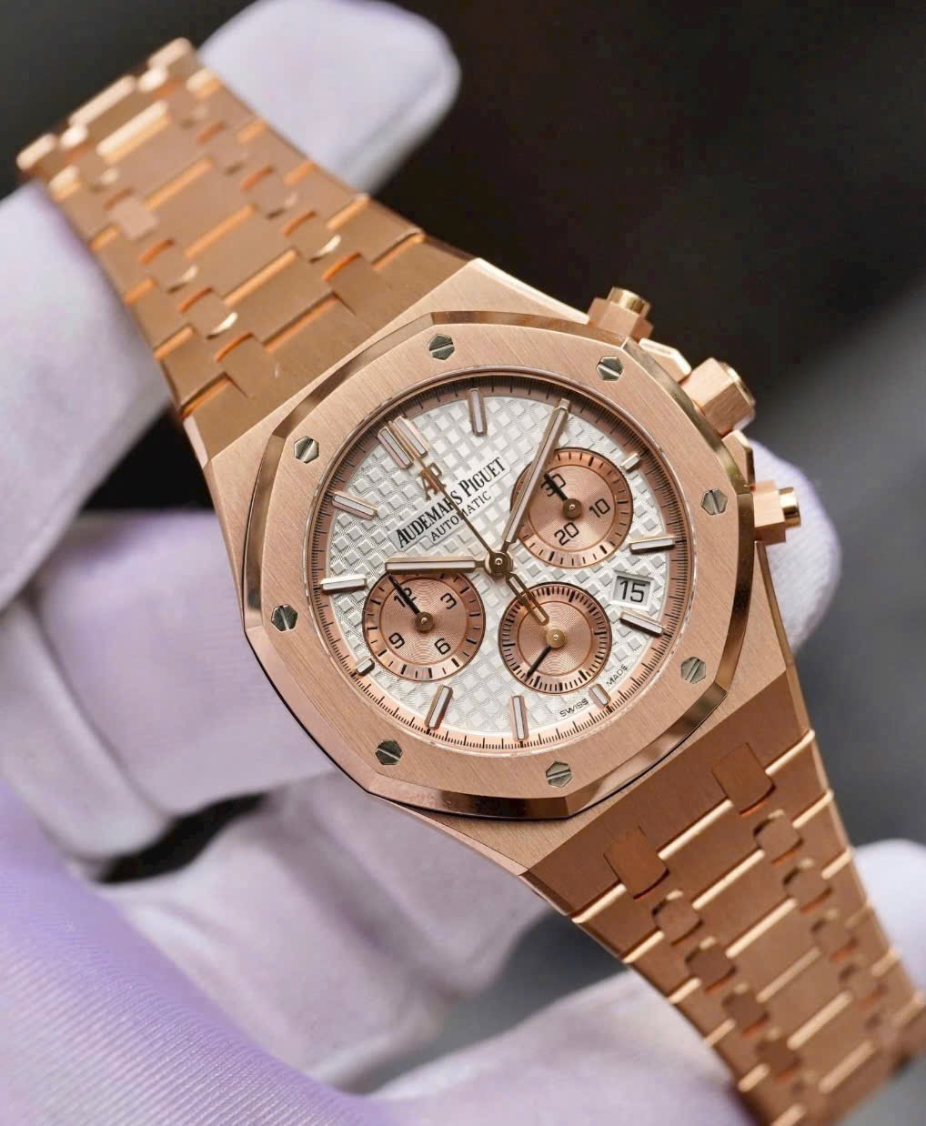 Audemars Piguet (AP) Royal Oak 263150R, Vàng hồng đúc 18k nguyên khối, Size 38mm, Like new fullbox