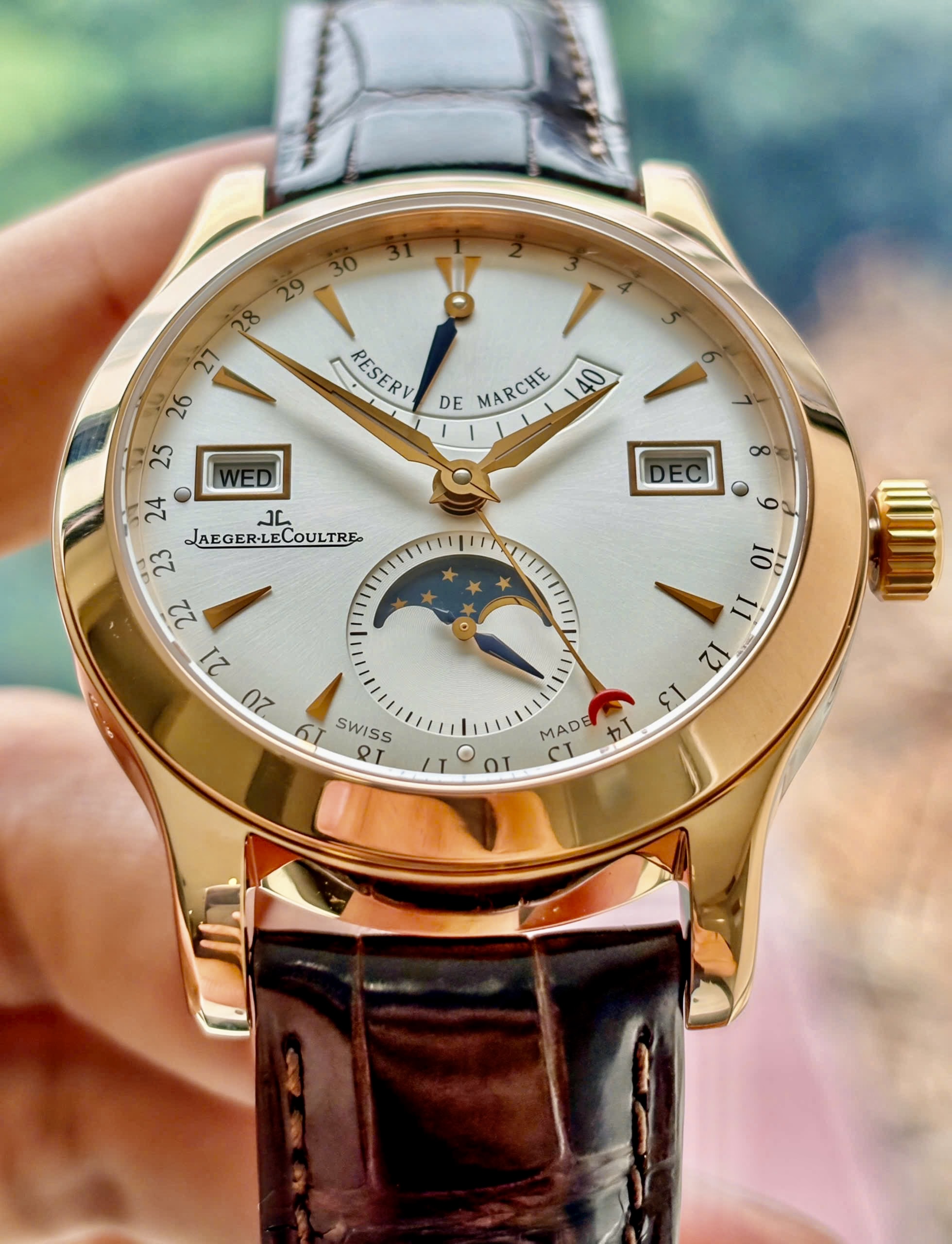 Jaeger LeCoultre Master Calendar Moonphase Q151242A, Vàng hồng đúc 18k nguyên khối, khoá đôi, Size 41mm, Like new fullbox