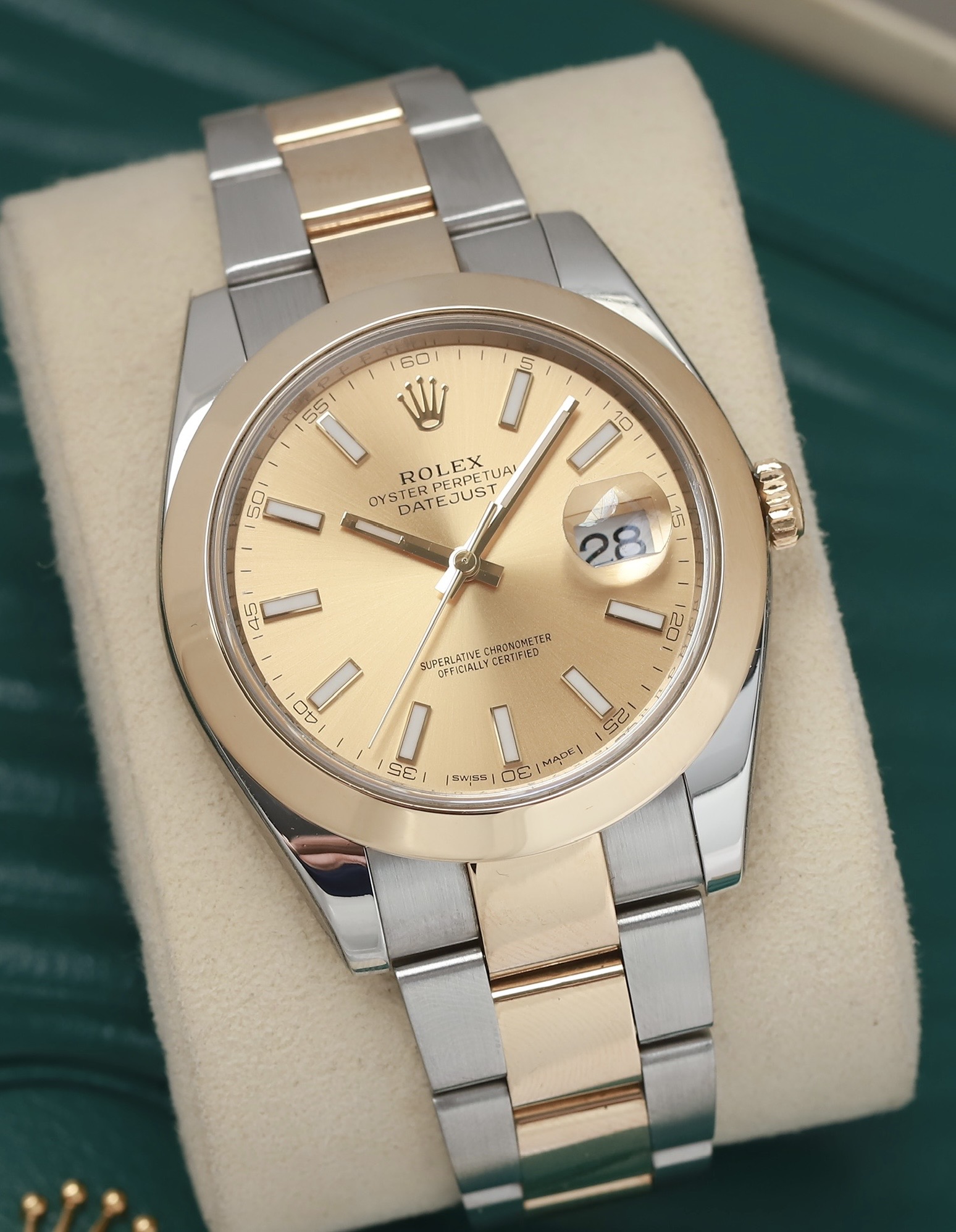 Rolex Datejust 126303 Champagne Index, Demi Vàng đúc 18k, Size 41mm, Lướt đẹp Only